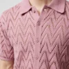 Mens-Slim-Fit-Short-Sleeve-100%-Cotton-Stylish-Shirt-pink1