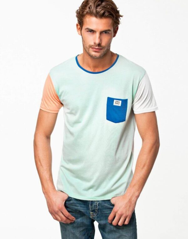 Mens-Standard-Fit-Short-Sleeve-Pocket-T-Shirt-SkyBlue