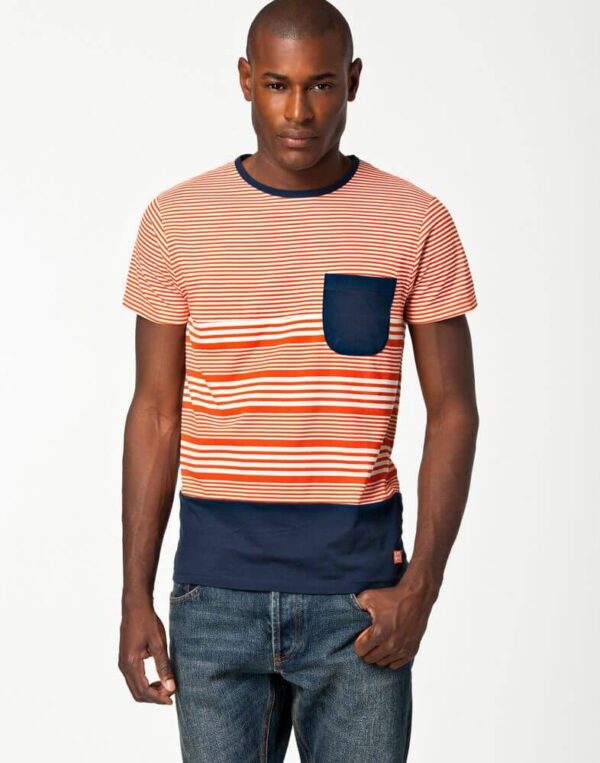 Mens-Standard-Fit-Short-Sleeve-Pocket-T-Shirt-PinkStripes