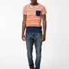 Mens-Standard-Fit-Short-Sleeve-Pocket-T-Shirt-PinkStripes-Full