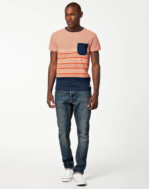 Mens-Standard-Fit-Short-Sleeve-Pocket-T-Shirt-PinkStripes-Full