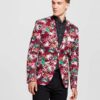 Men's WD·NY-Black-Mens-Palm-Burgundy-Jacket